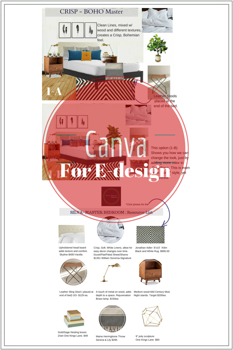 I use Canva for E-design